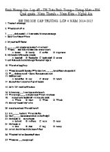 Đề thi IOE cấp trường Khối 4 - Năm 2014-2015